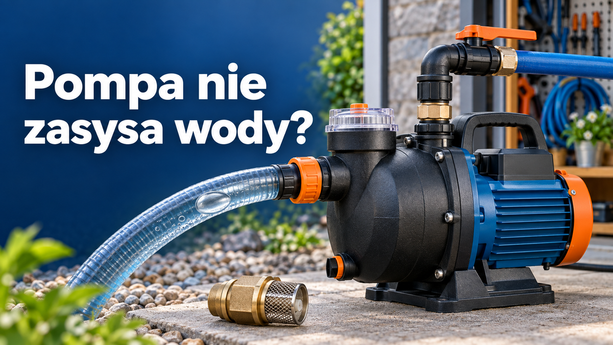 Pompa powierzchniowa z przewodem ssącym i zaworem zwrotnym – poradnik diagnostyczny