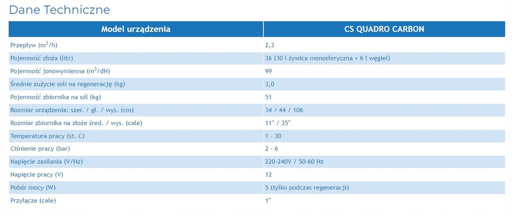 ZMIĘKCZACZ DOMOWY DO WODY - KLARWOD CS CARBON EXCLUSIVE 30 L - UZDATNIACZ