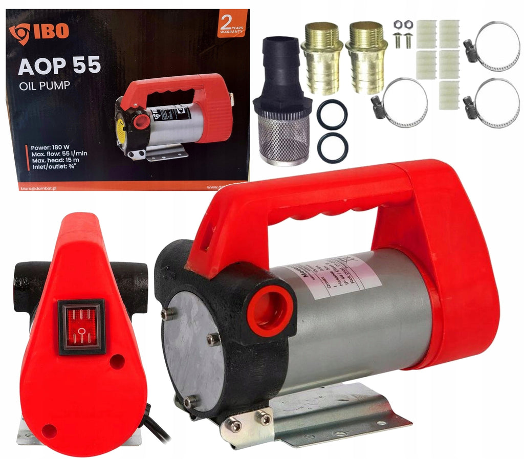 POMPA DO PALIWA ROPY OLEJU IBO 230V 55 L/M AOP 55 - PRZENOŚNA WYDAJNA CICHA