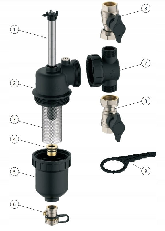 FILTR MAGNETYCZNY SEPARATOR ZANIECZYSZCZEŃ - FILTR IBO IBF-12 1"