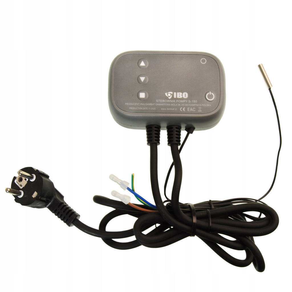 STEROWNIK REGULATOR POMPY OBIEGOWEJ PIECA C.O. - IBO S-150 - WŁĄCZNIK LED