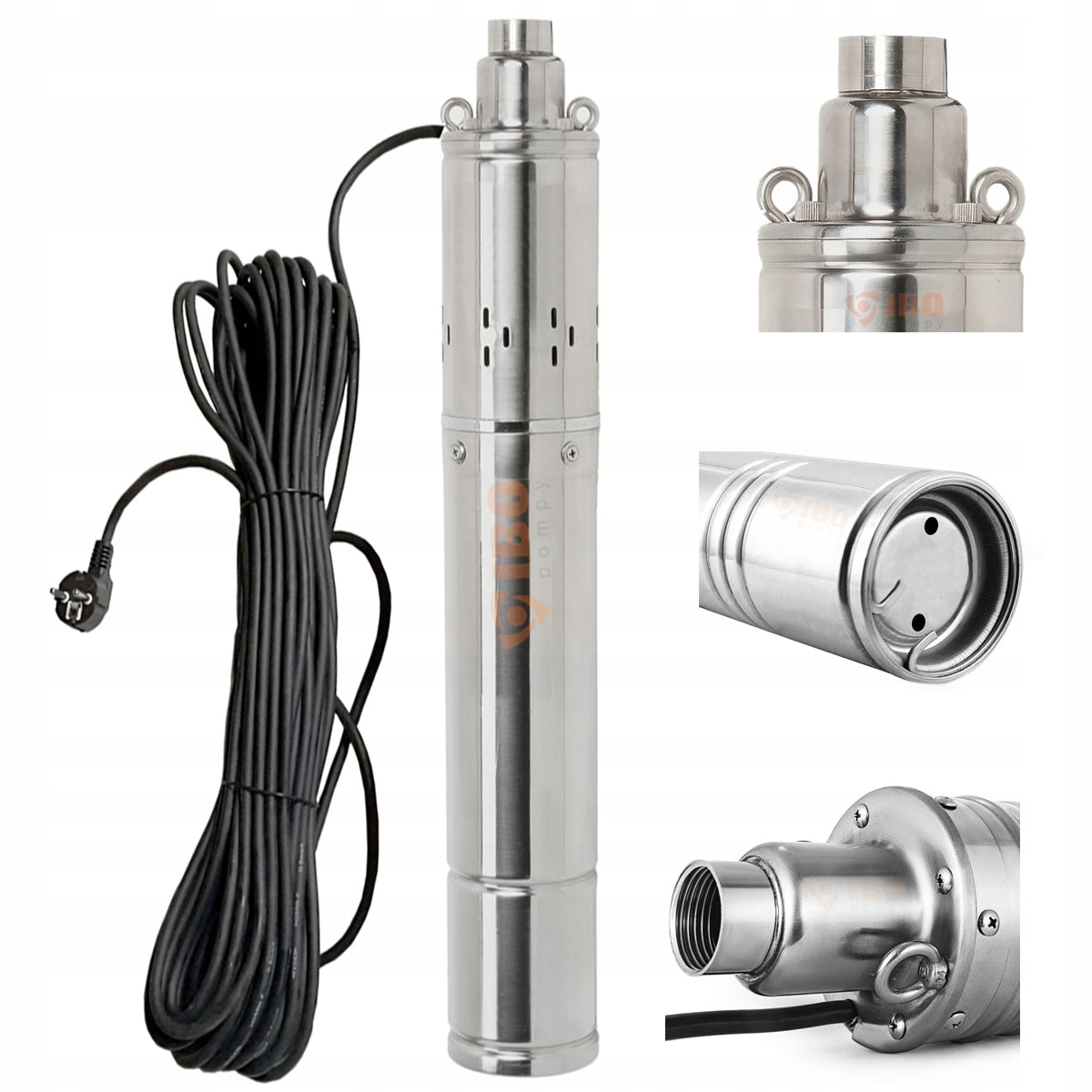 POMPA GŁĘBINOWA ŚRUBOWA 3" IBO 1-50-0,25 SCR 0,25kW/230V 17L/MIN KABEL 15M