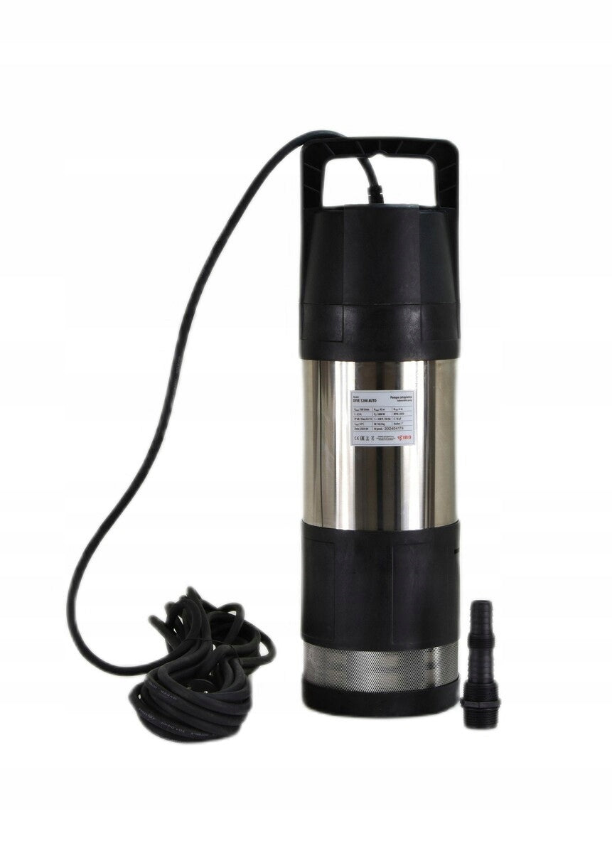 POMPA ZATAPIALNA ZANURZENIOWA DO WODY IBO DIVE 1200 AUTOMATYCZNA 1,0KW 230V