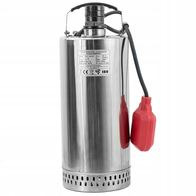 POMPA ZATAPIALNA Z PŁYWAKIEM WYSOKOCIŚNIENIOWA IBO H-SWQ 1500 1,5kW 230V