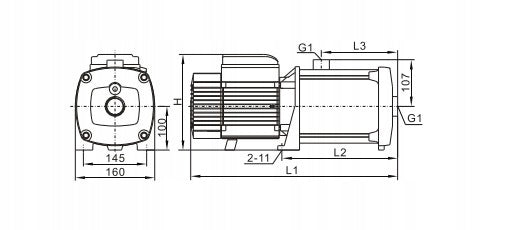 POMPA POWIERZCHNIOWA WIELOSTOPNIOWA IBO PI-JET 120-6 1100 W 7200 l/h