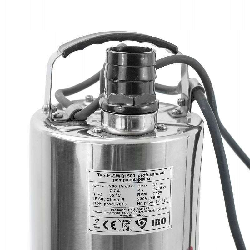 POMPA ZATAPIALNA Z PŁYWAKIEM WYSOKOCIŚNIENIOWA IBO H-SWQ 1500 1,5kW 230V