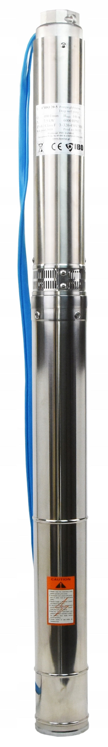 POMPA GŁĘBINOWA 3" IBO IBQ 2-11 1500 W 5100 l/h KABEL 20M ANTYPIASKOWA