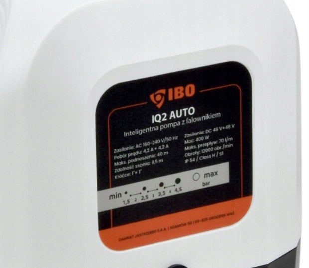 POMPA POWIERZCHNIOWA Z FALOWNIKEM IBO IQ 2 AUTO 400 W 4200 l/h INTELIGENTNA