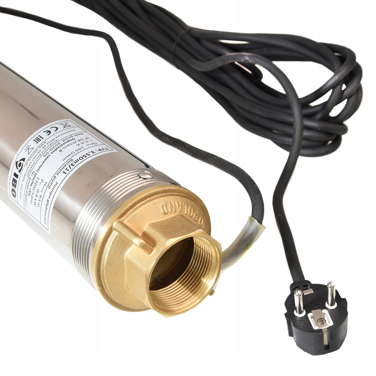POMPA GŁĘBINOWA 3,5" IBO SDM 3-15 230V 1100W KABEL 20M ANTYPIASKOWA