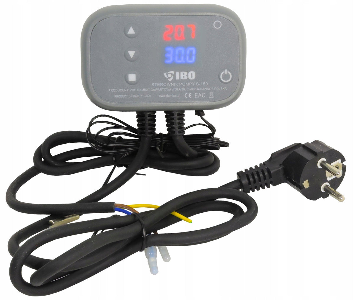 STEROWNIK REGULATOR POMPY OBIEGOWEJ PIECA C.O. - IBO S-150 - WŁĄCZNIK LED