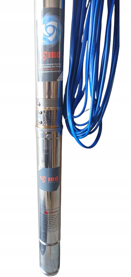 POMPA GŁĘBINOWA ANTYPIASKOWA IBO KS 3TI15 3" 370W 3000 l/h + KABEL 20M