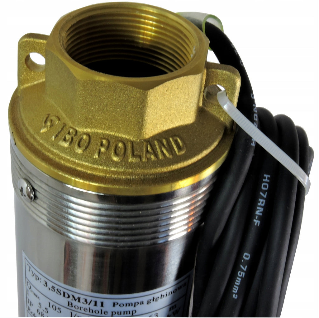 POMPA GŁĘBINOWA ANTYPIASKOWA IBO 3,5" SDM3/11 800W 105 l/min KABEL 20M