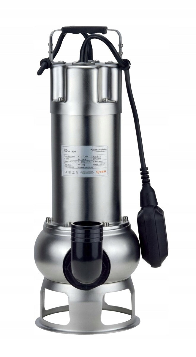 POMPA ZATAPIALNA Z PŁYWAKIEM DO WODY BRUDNEJ IBO ISQ 50-1500 230V 400L/min