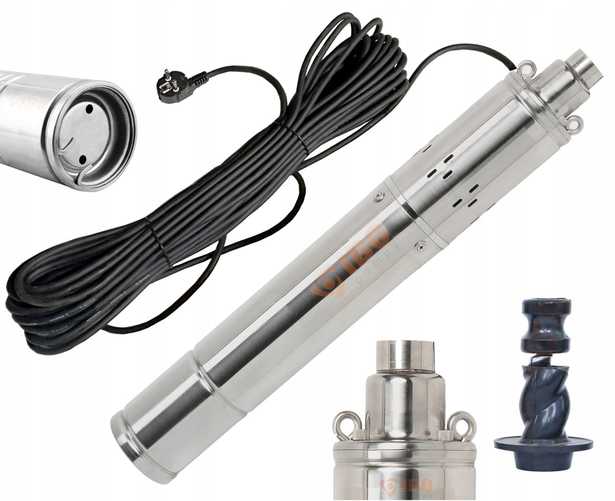 POMPA GŁĘBINOWA 3' IBO SQIBO 0,37 370 W 1800 L/H KABEL 20M DO STUDNI WODY