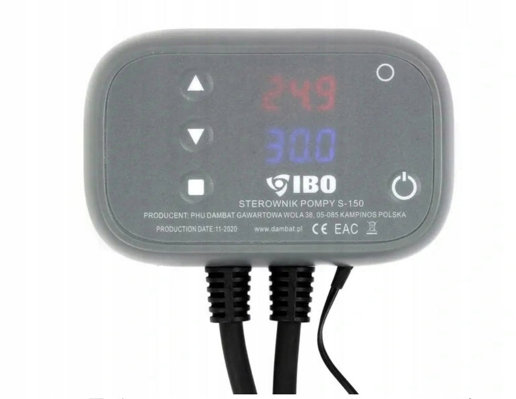 STEROWNIK REGULATOR POMPY OBIEGOWEJ PIECA C.O. - IBO S-150 - WŁĄCZNIK LED