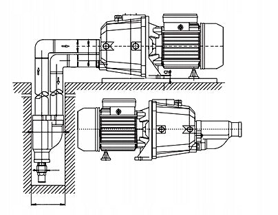POMPA POWIERZCHNIOWA HYDROFOROWA DO WODY CZYSTEJ IBO DP 355 1100 W 2520 l/h