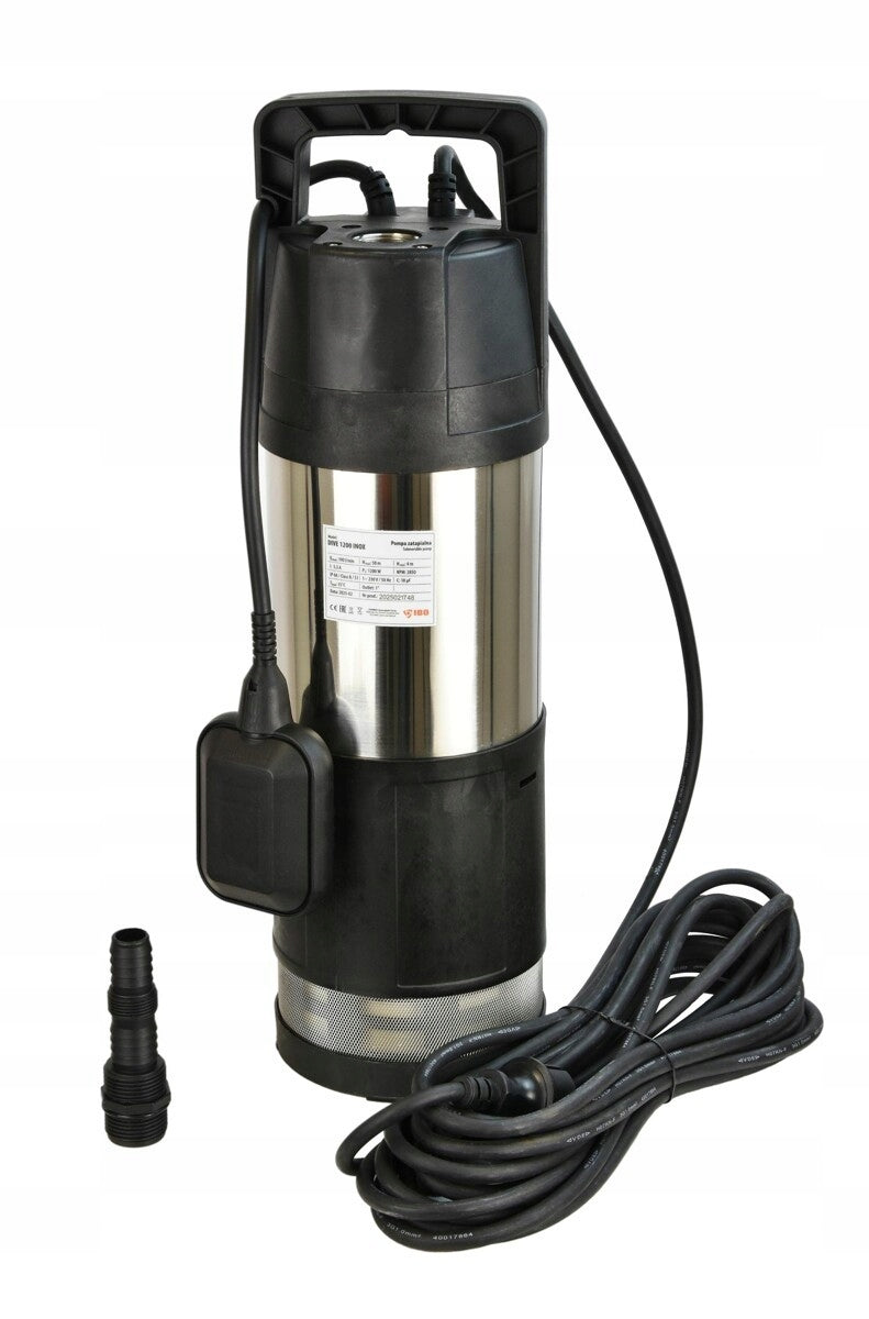 POMPA ZATAPIALNA DO DESZCZÓWKI AUTOMAT IBO DIVE 1200 INOX Z PŁYWAKIEM 230V