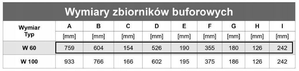 BUFOR CIEPŁA 60L - STALMARK W60 - DO KOTŁA C.O. POMPY CIEPŁA POJEMNOŚCIOWY