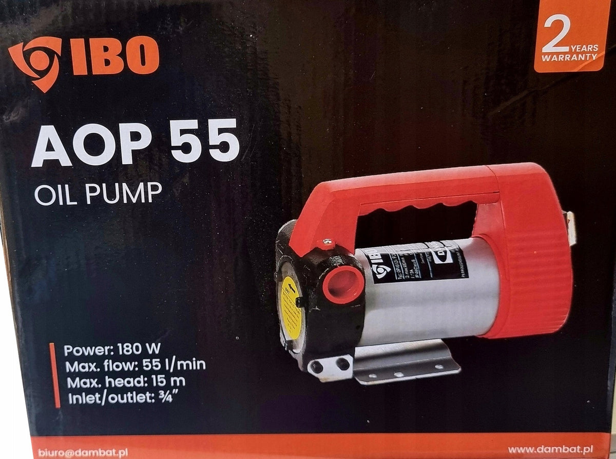 POMPA DO PALIWA ROPY OLEJU IBO 230V 55 L/M AOP 55 - PRZENOŚNA WYDAJNA CICHA